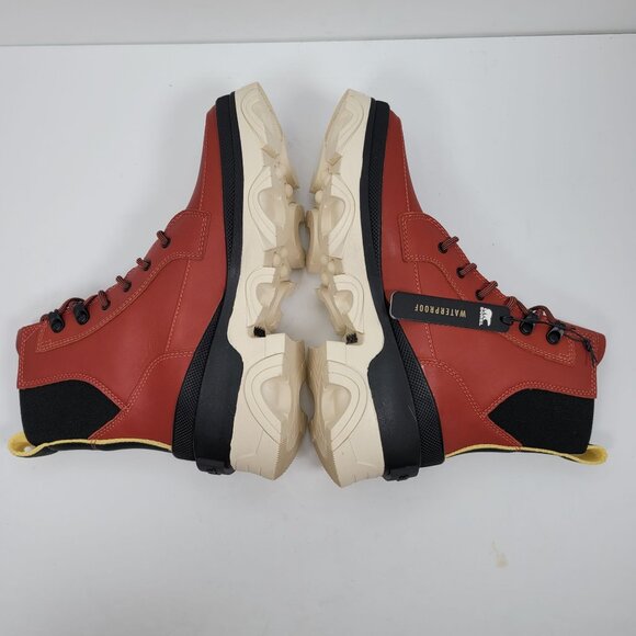Sorel Brex Lace-Up Women's Red Black Waterproof Boots NL4305-849 US Size 7 NWT - Picture 9 of 12